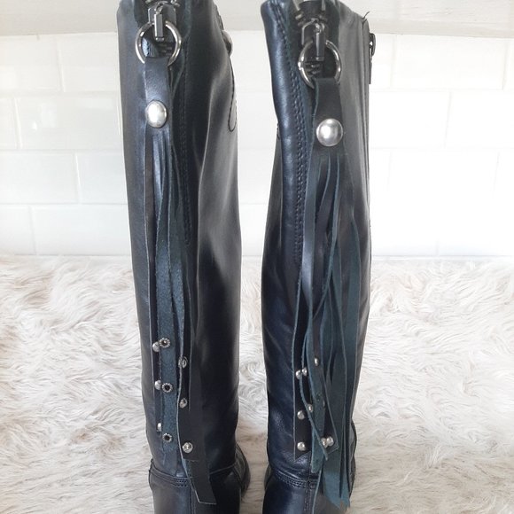 Vintage Brown Couture Women's Black Tassel Boot - Picture 2 of 8